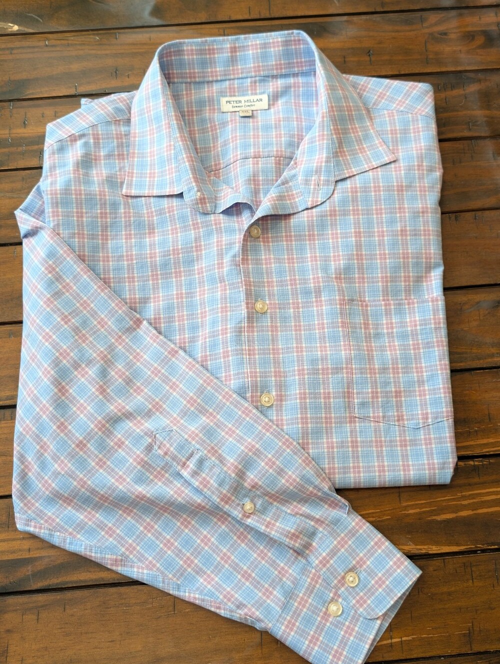 Peter Millar Summer Comfort Long Sleeve Button Down Plaid